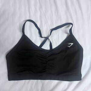 Gymshark strappy sports bra, Black color, M size